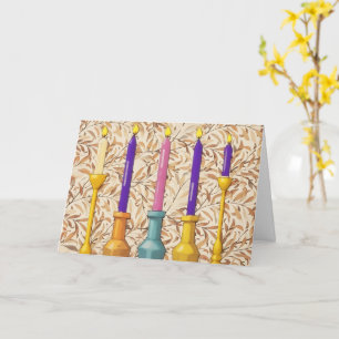 Advent Candles Lit Up Christmas Card