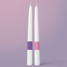Advent Candles -- Pink & Purple Tapers