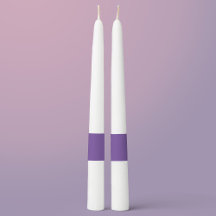 Advent Candles- -- Two Purple Tapers
