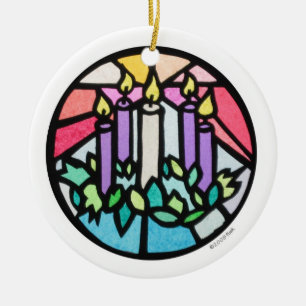 advent ceramic ornament