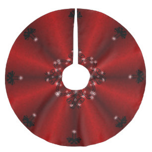 Advent, Christmas Artdeco on red Rainbow Brushed Polyester Tree Skirt