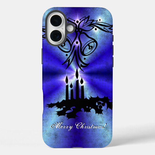 Advent, Christmas Magic on Blue Case-Mate iPhone Case (Back)