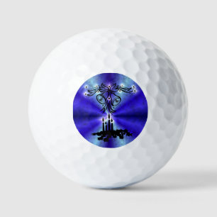 Advent, Christmas Magic on Blue Golf Balls