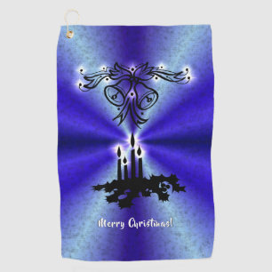 Advent, Christmas Magic on Blue Golf Towel