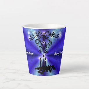 Advent, Christmas Magic on Blue Latte Mug