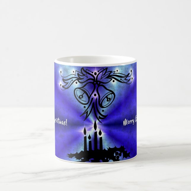 Advent, Christmas Magic on Blue Mug (Center)