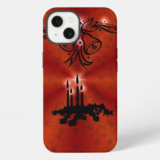 Advent, Christmas Magic on Red iPhone Case (Back)