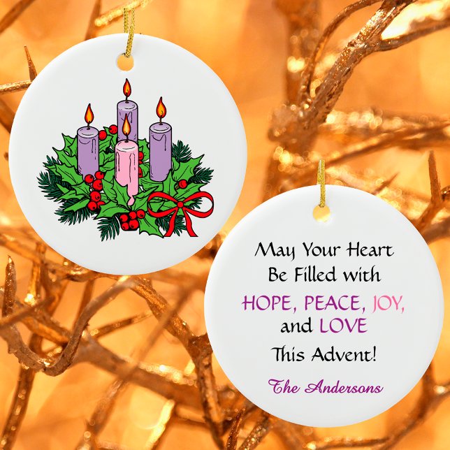 Advent Wreath Ceramic Ornament (Creator Uploaded)