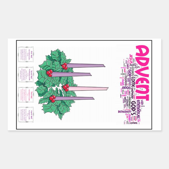 Advent Wreath Stickers: Fun & Easy Classroom Idea Sticker (Front)