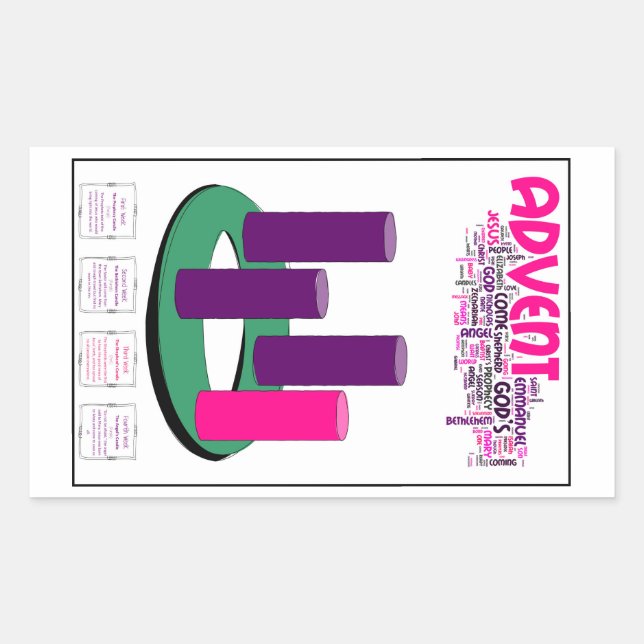 Advent Wreath Stickers: Perfect for Students! Sticker (Front)