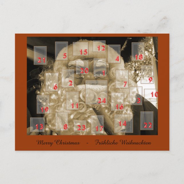 adventskalender mit nikolaus holiday postcard (Front)