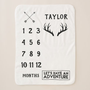 Adventure Alter Milestone Sherpa Blanket Monthly