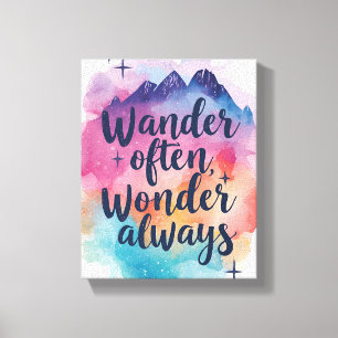 Adventure and Exploration Typography Canvas Print