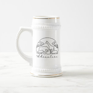 Adventure and Safari in Africa Beer Stein