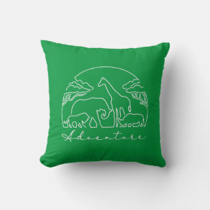Adventure and Safari in Africa Throw Pillow