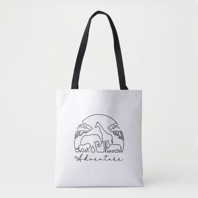 Adventure and Safari in Africa Tote Bag (Front)