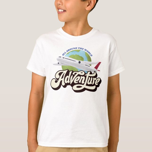 ADVENTURE AROUND THE WORLD BOYS GRAPHIC T-Shirt (Front)