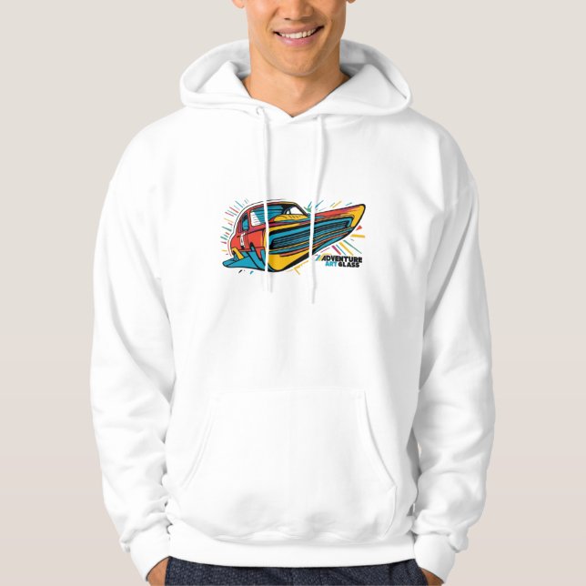 Adventure Art Glass Vibrant Adventure Car Hoodie (Front)