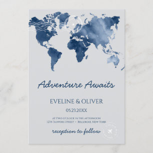 Adventure attend le mariage de la carte du monde d