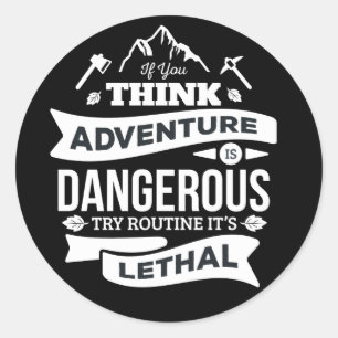 Adventure, Attitude, Success, Motivational Quote Classic Round Sticker