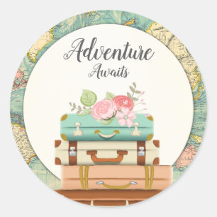 Adventure Await baby shower Sticker Enveloppe Scea