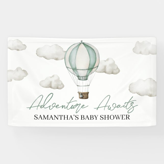 Adventure Await Bannière Baby shower (Horizontal)