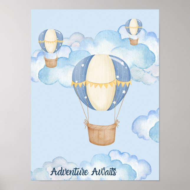 Adventure Await Blue Poster (Devant)