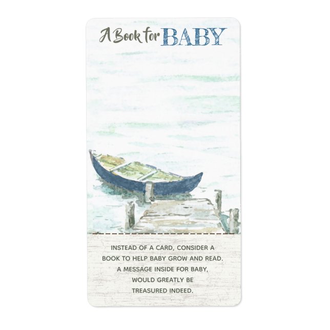 Adventure Await Canoe Book for Baby shower (Devant)