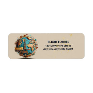 Adventure Await Modern Globe Baby shower