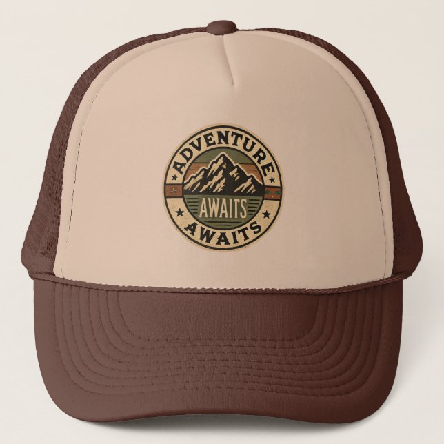 Adventure Await - Vintage Casquette extérieur (Devant)