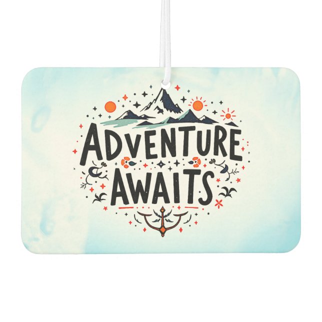 Adventure Awaits Air Freshener (Front)