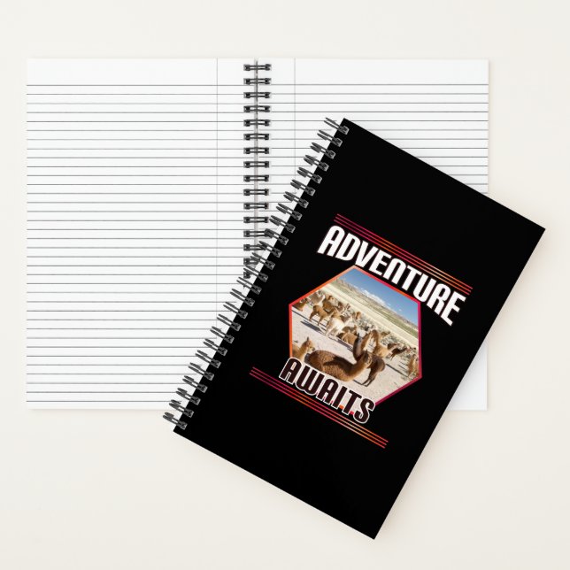 Adventure Awaits - Alpaca Llama Travel  Notebook (Inside)