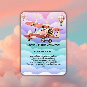 Adventure Awaits Aviation Baby Shower Enclosure Card