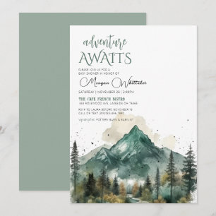 Adventure Awaits Baby Shower Invitation