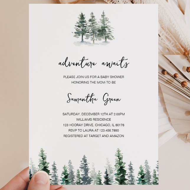 Adventure Awaits Baby Shower Invitation (Creator Uploaded)