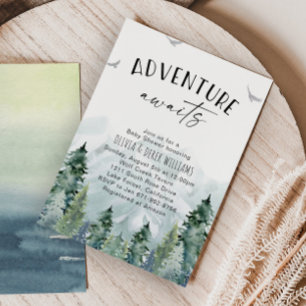 Adventure Awaits Baby Shower Invitation