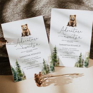 Adventure awaits baby shower invitation