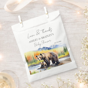 Adventure awaits bear baby shower thank you favour bag