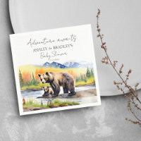 Adventure awaits bear cub with mom baby shower
