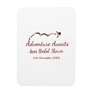 Adventure awaits bridal shower add name arrow marr magnet