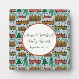 Adventure Awaits: Camper Baby Boy Shower Plaque