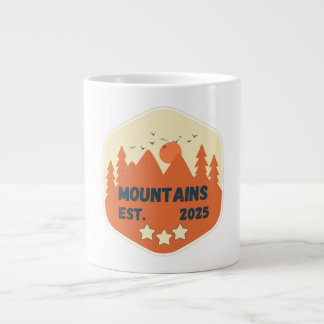 Adventure awaits, camping Idea , Mountains funny  Large Coffee Mug