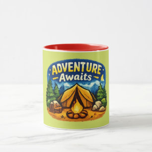 	Adventure Awaits Camping Mug