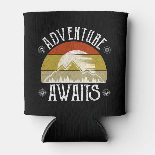 Adventure Awaits Can Cooler (Front)