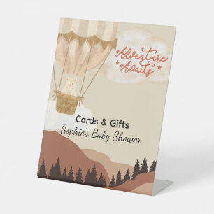 Adventure Awaits, Cards & Gifts Baby Shower Pedestal Sign