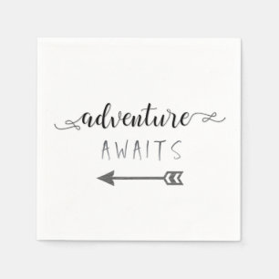 Adventure Awaits Cocktail Napkin