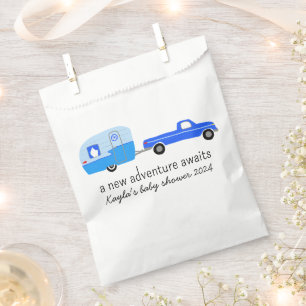 Adventure Awaits Cute Truck & Trailer BABY SHOWER Favour Bag
