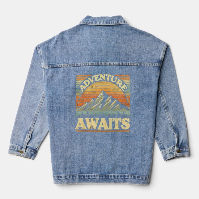 Adventure Awaits Denim Jacket (Back)