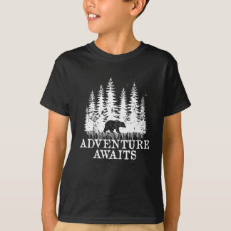 Adventure Awaits - Forest and Bear T-Shirt