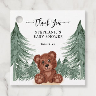 Adventure Awaits Forest Woodland Baby Shower Favour Tags